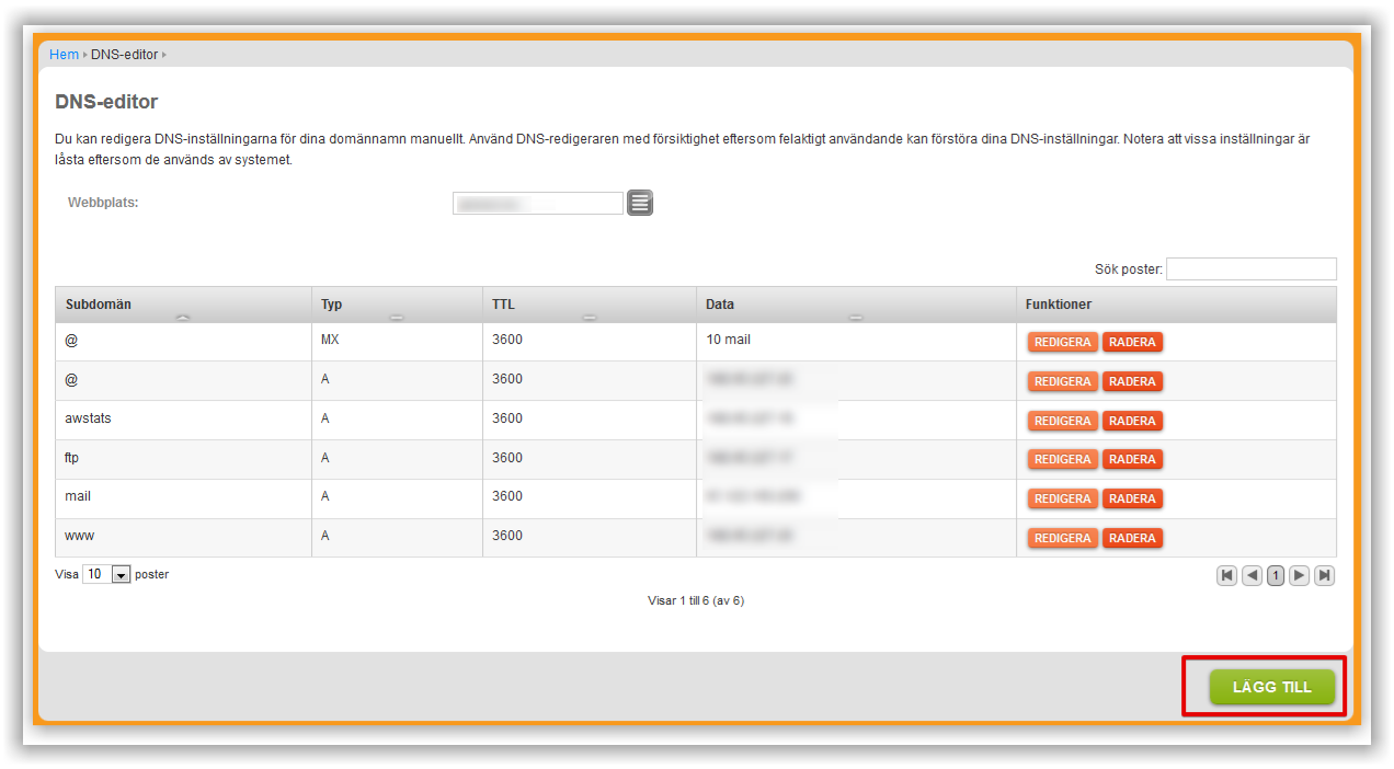 Add a new DNS entry on city network