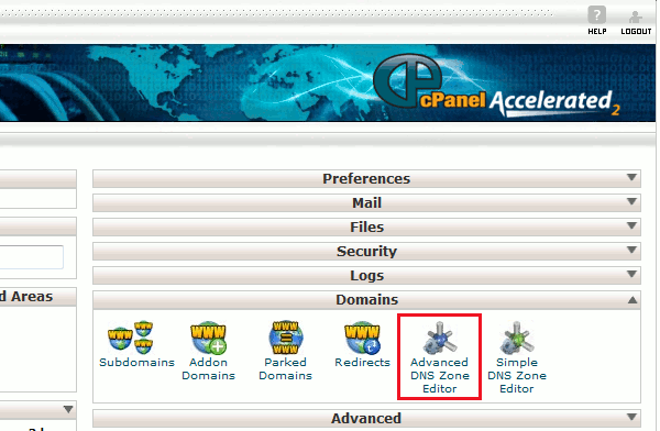 How to access cPanel DNS zone editor